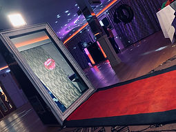 Magic Mirror Photo Booth Hire Set Up and ready to use