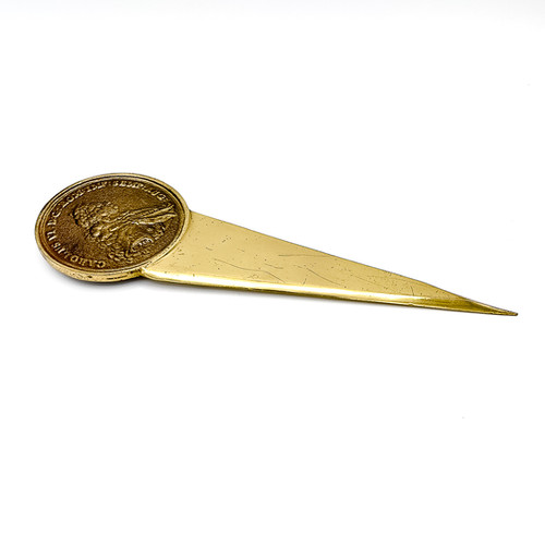 Vintage Carl Auböck Brass Coin Letter Opener (Burger Collection