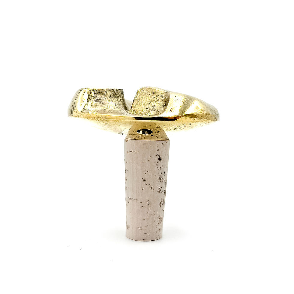 Thumbnail: Carl Auböck IV #4688 “Typhoo” Brass Bottle Stopper (Exhibited)