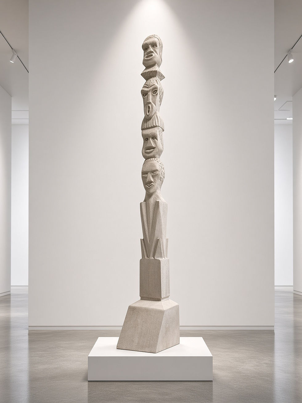 Thumbnail: Cast concrete totem, American, mid-to-late 20th century