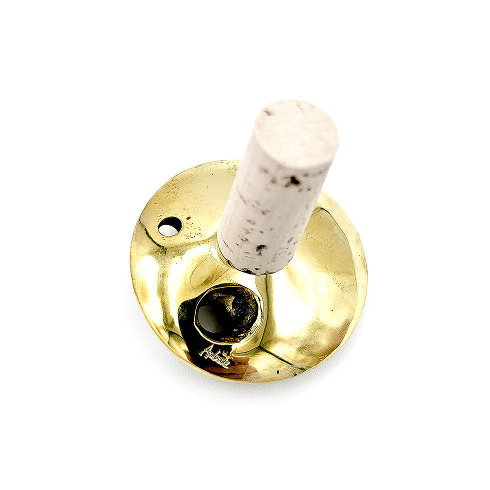 Thumbnail: Carl Auböck IV #4688 “Typhoo” Brass Bottle Stopper (Exhibited)