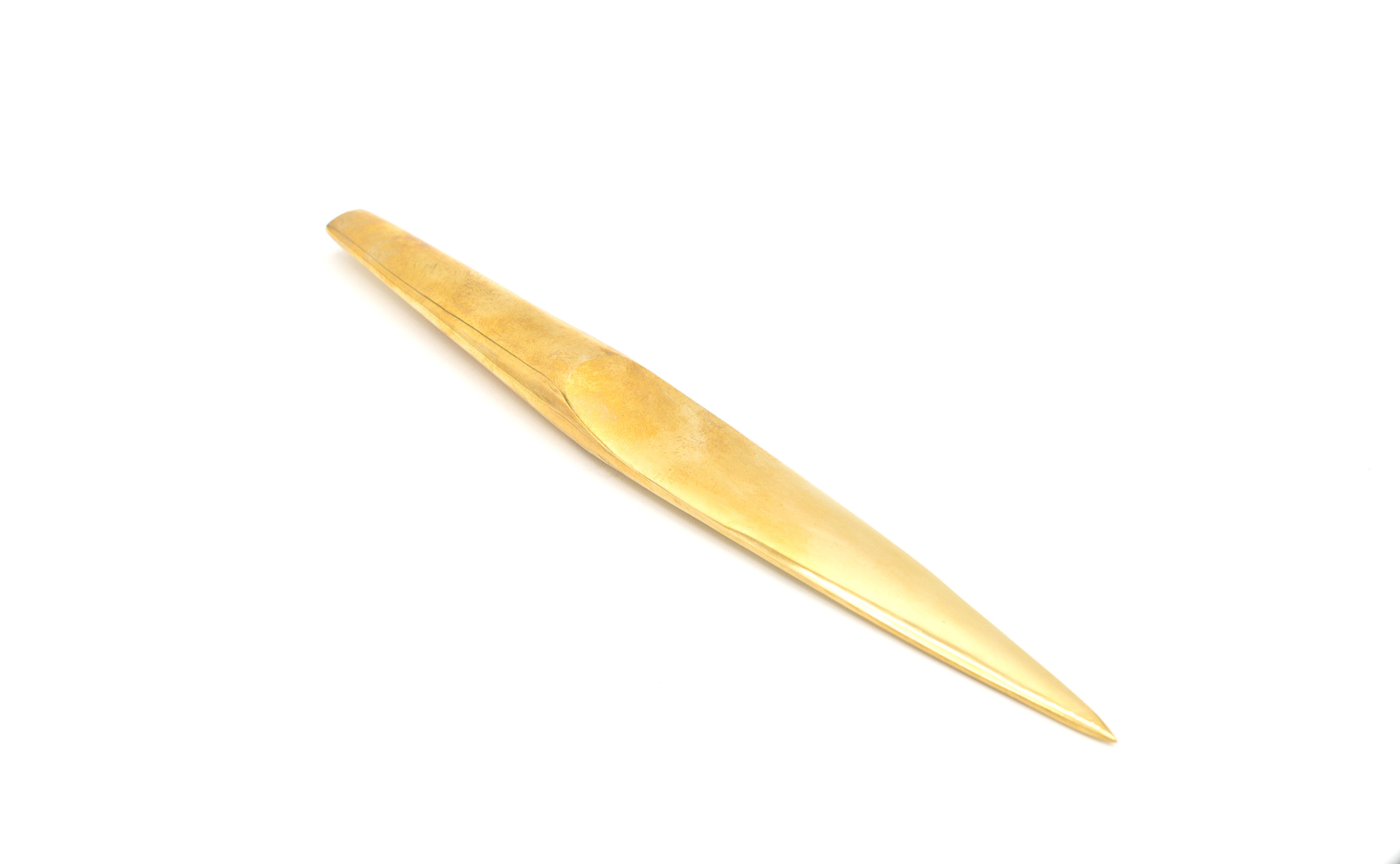 CARL AUBOCK POLISHED BRASS LETTER OPENER #4233