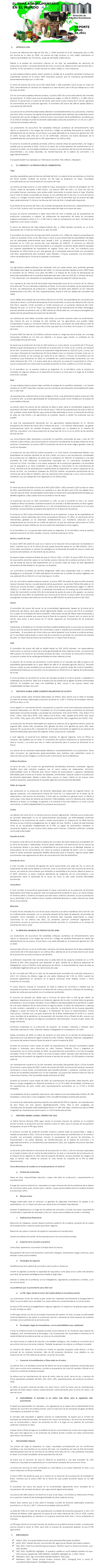 REPORTE: EL TEMA AGROALIMENTARIO EN EL MUNDO, JUNIO 2021.