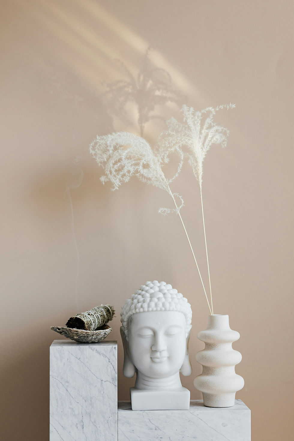 buddah pampas sage spiritual feng shui decor