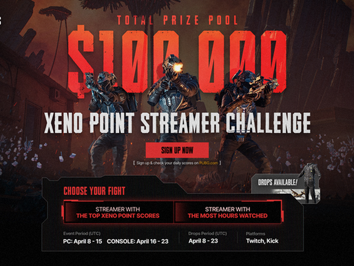 PUBG: BATTLEGROUNDS lance le « Xeno Point Streamer Challenge » sur console, avec 100 000 dollars à la clé