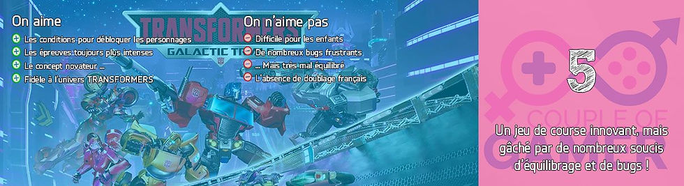 Test PlayStation 5 TRANSFORMERS: Épreuves Galactiques