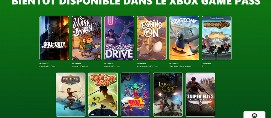 Ils arrivent en novembre 2025 dans le Xbox Game Pass !