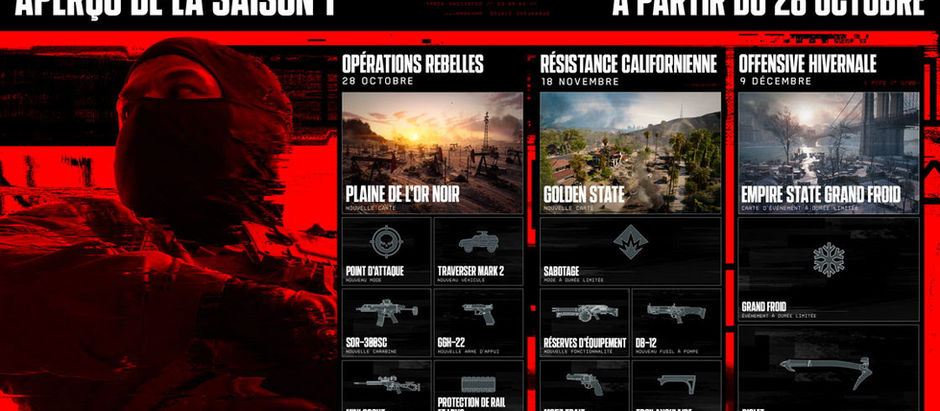 Battlefield 6 dévoile la roadmap de sa première saison