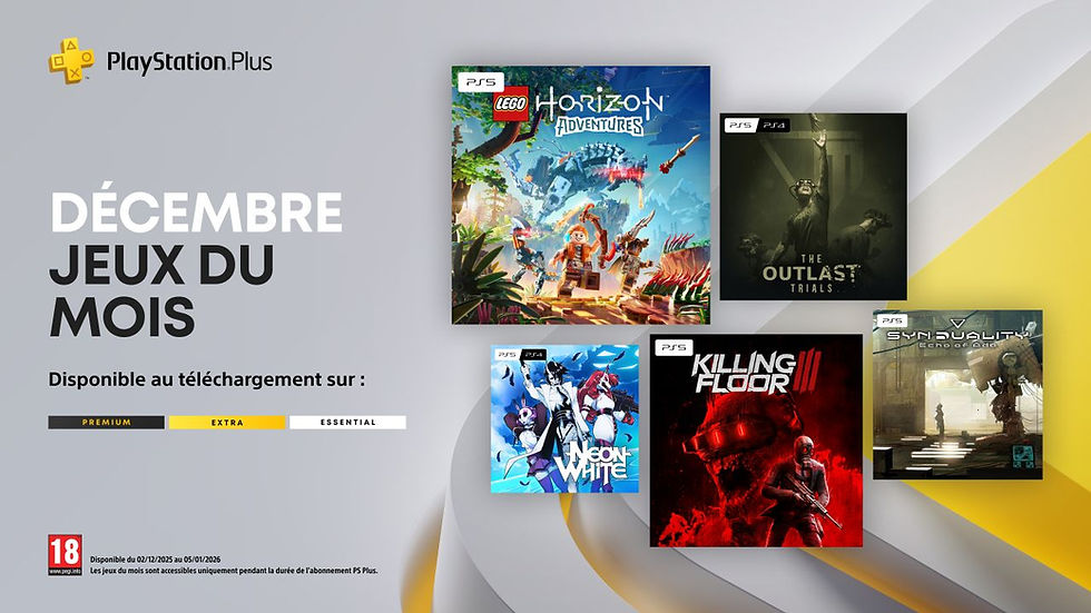 Les jeux PS Plus du mois de décembre 2025