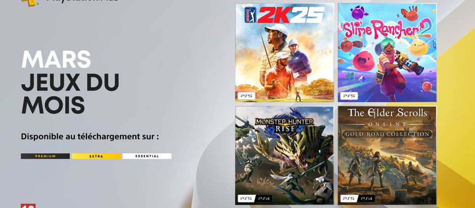 Les jeux PS Plus du mois de mars 2026