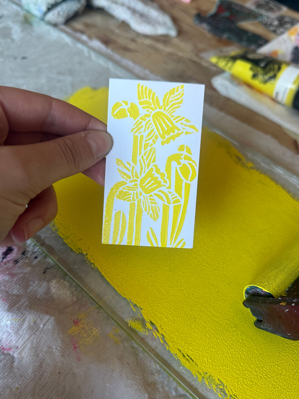 Daffodil print for mail club.