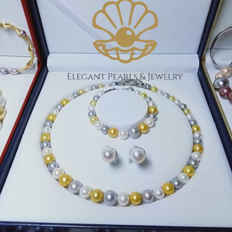 Elegant Pearls 9mm-10mm Andaman South Sea Pearls Set