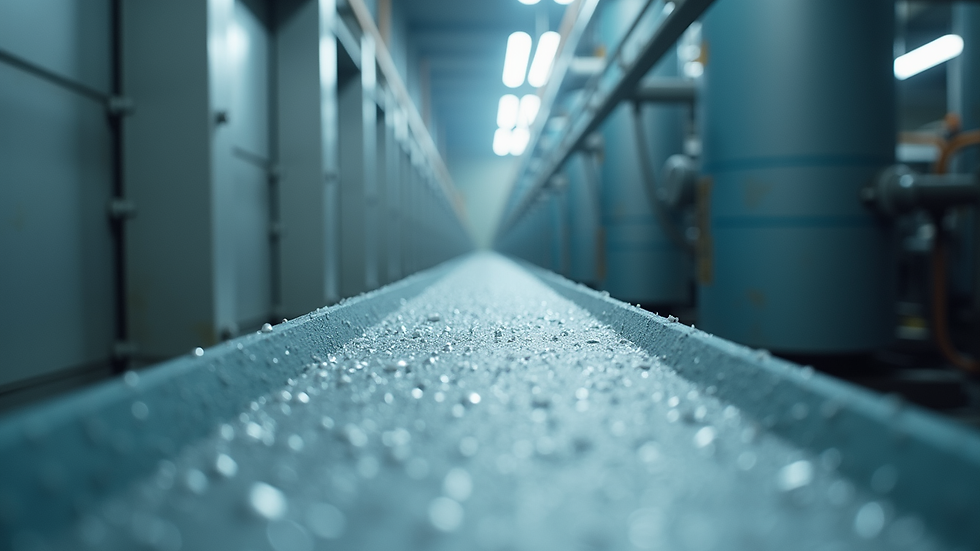 Eye-level view of industrial filtration system for phosphoric acid