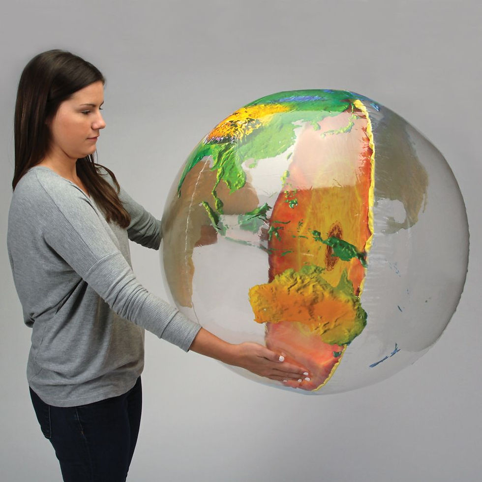 Inflatable Globe, Earth's Interior, 34"