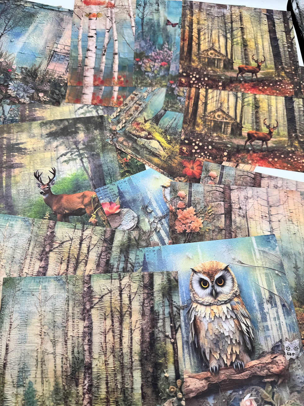 Thumbnail: Woodland love 6x6 papers x 24 sheets 