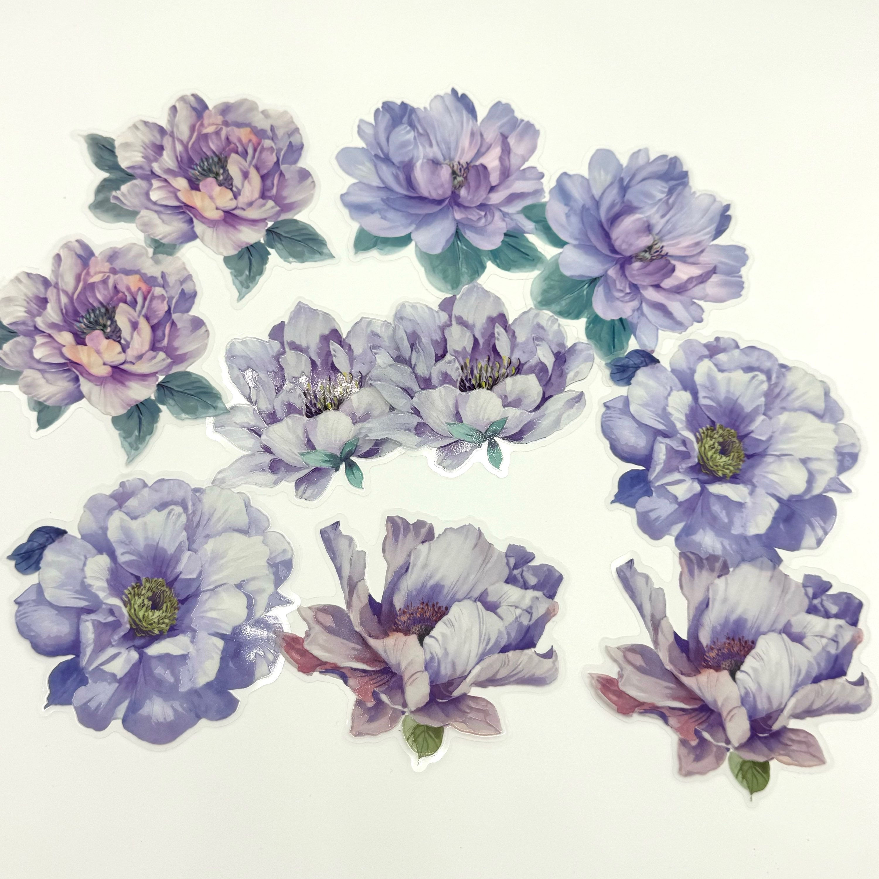 Lilac large flower stickers 
