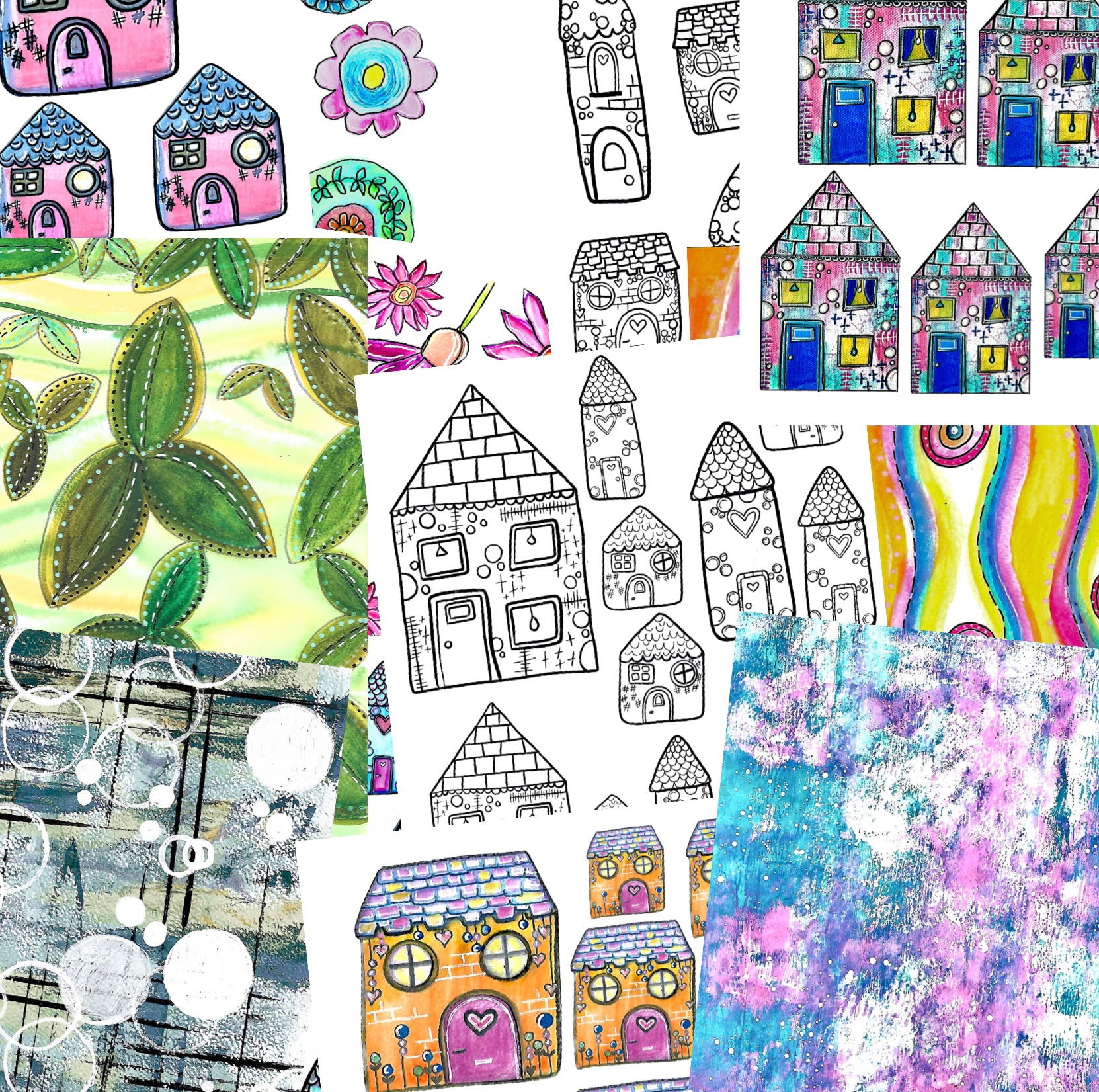 Little boxes paper kits 24 sheets