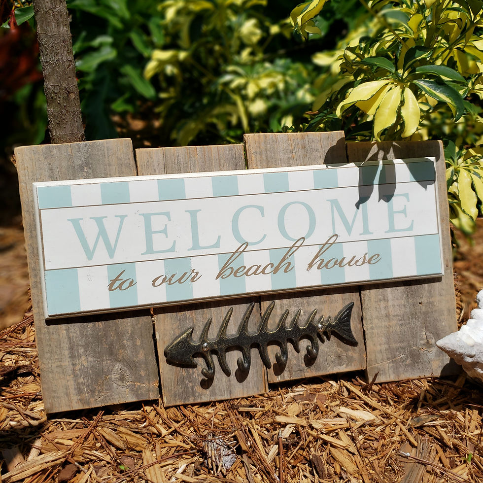 Welcome to Our Beach House with Fish Hook