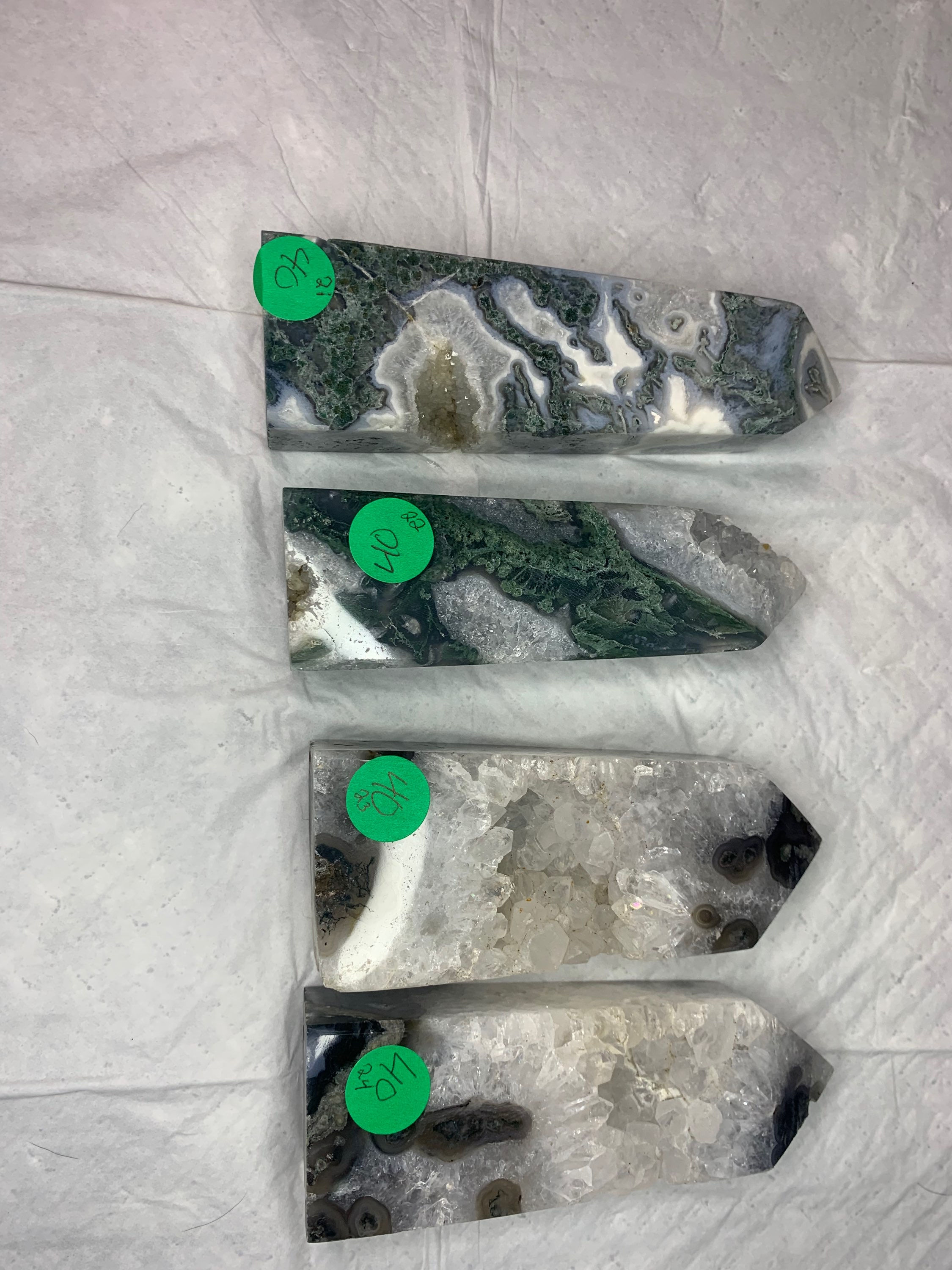 Moss agate towers 