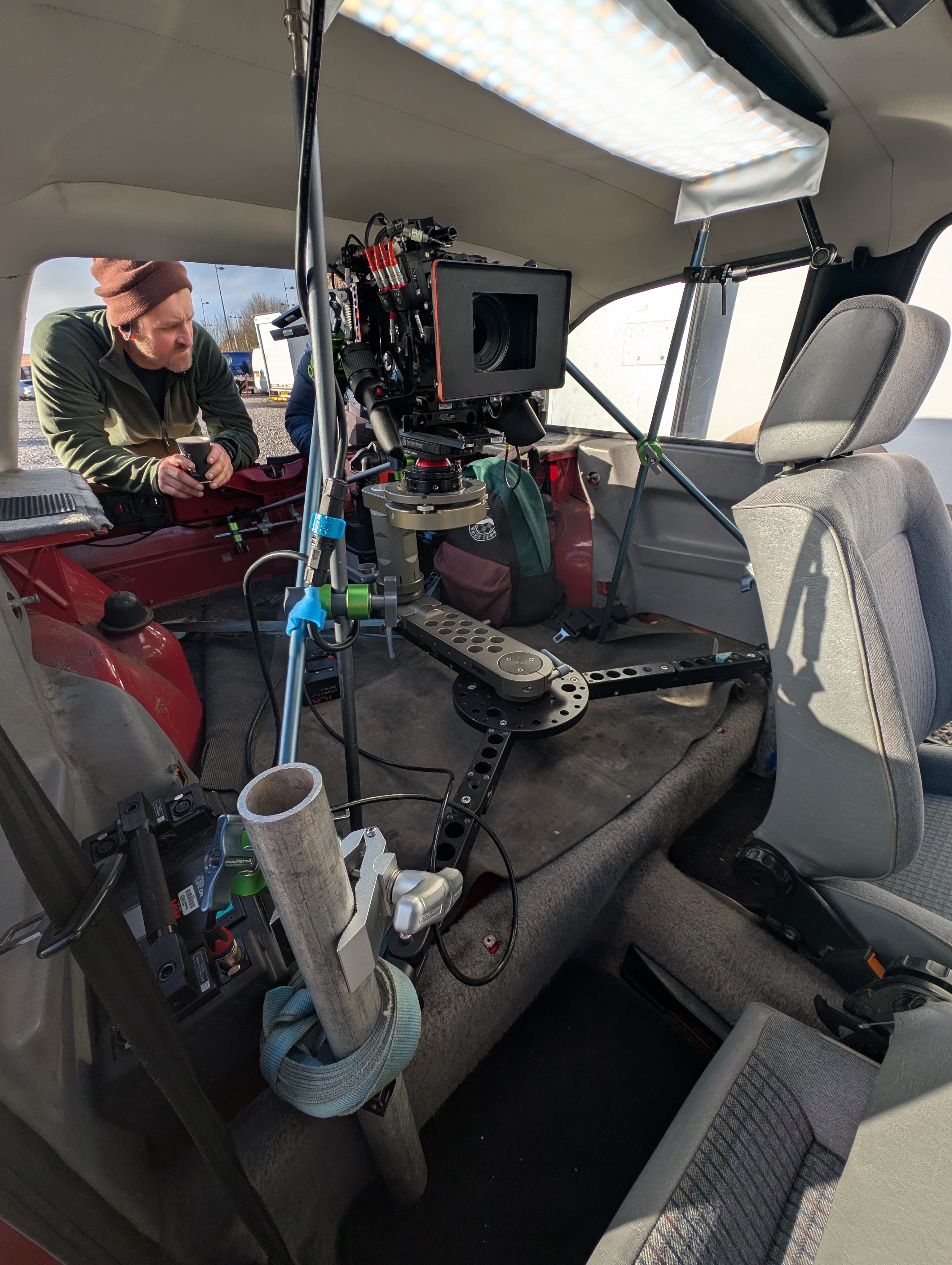 Interior car rig on a BBC feature film