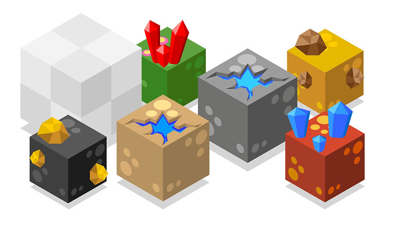 Colorful Mineral Blocks