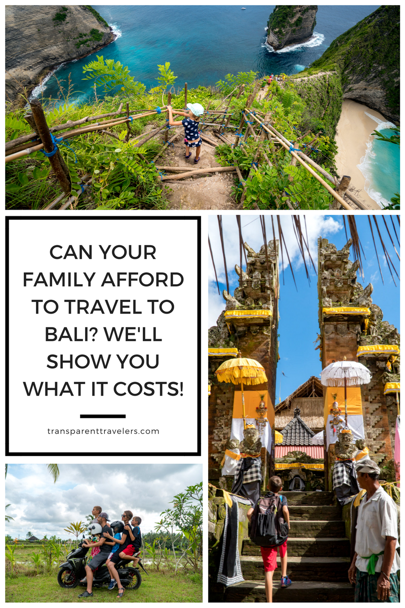 Family Travel Costs in Bali with the Transparent Travelers at www.transparenttravelers.com