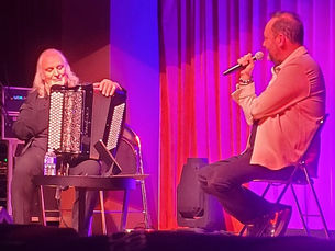 L'accordéoniste Roland ROMANELLI et Christophe MALI lors du concert hommage à Barbara "Musiques plissées" ©2026 photo Pierre Raffanel