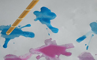 Peinture soufflée à la paille