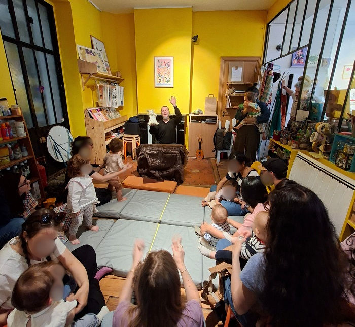 Musée de poche – Séance de contes avec Thibault Longuet ©photo Marie Bueno