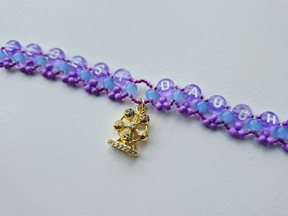 Thumbnail: Eldest Daughter (Ferris Wheels, Kisses & Lilacs) Friendship Bracelet