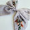Thumbnail: Gray Acorn Embroidered Hairbow 