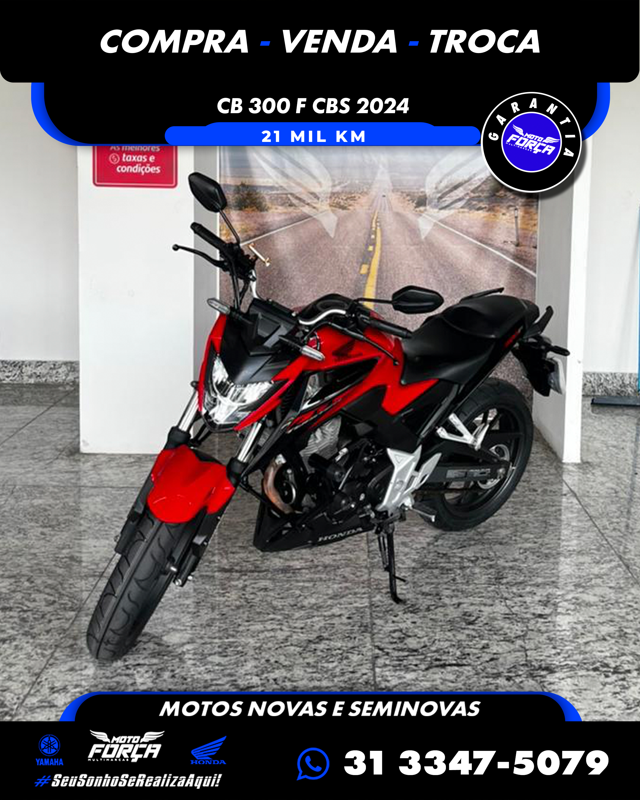 ✅ Alto padrão de qualidade. ✅ CB Twister 300 CBS.