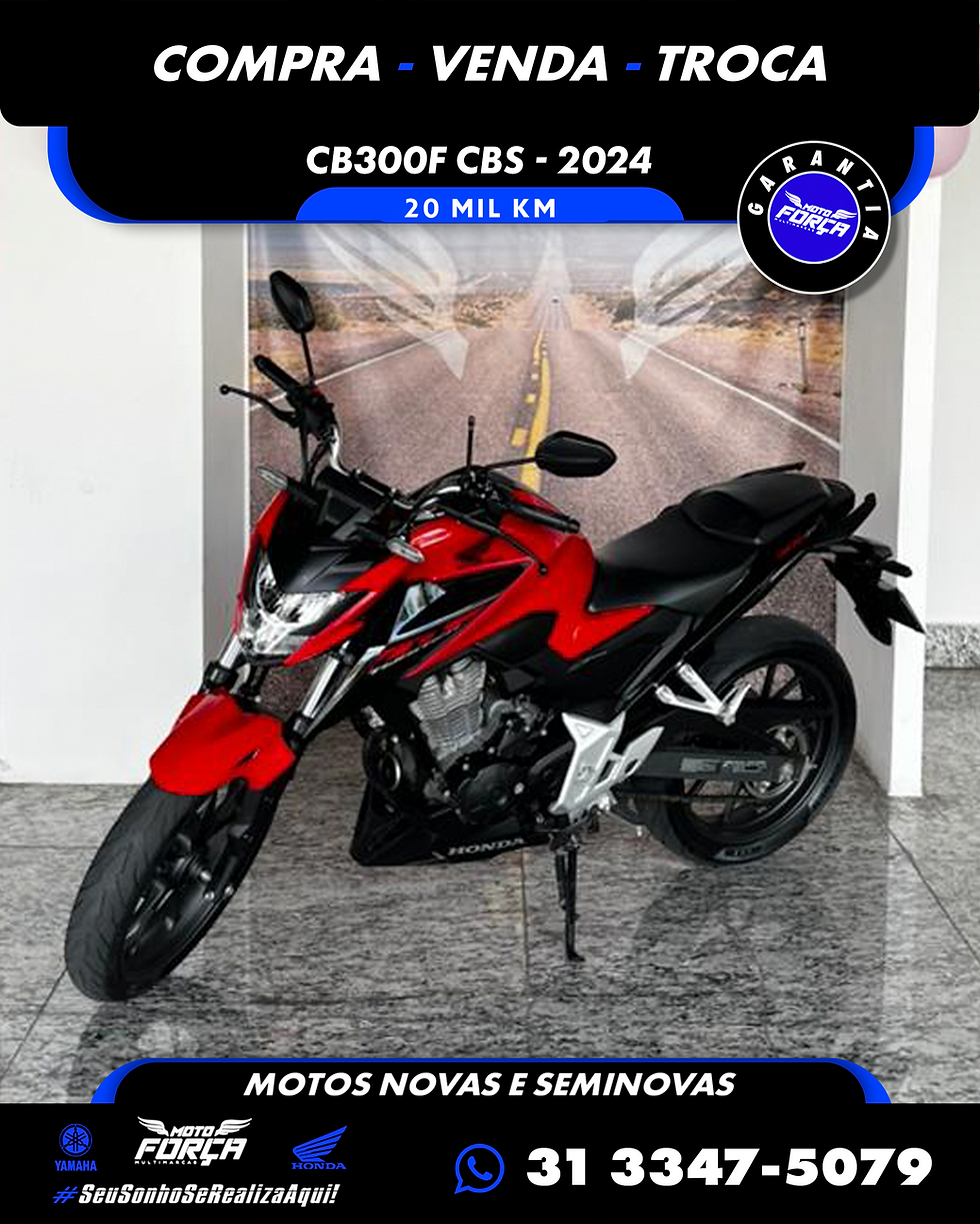 Miniatura: ✅ CB TWISTER 300F CBS ANO 2024. ✅ DOC 26 100% PAGO.