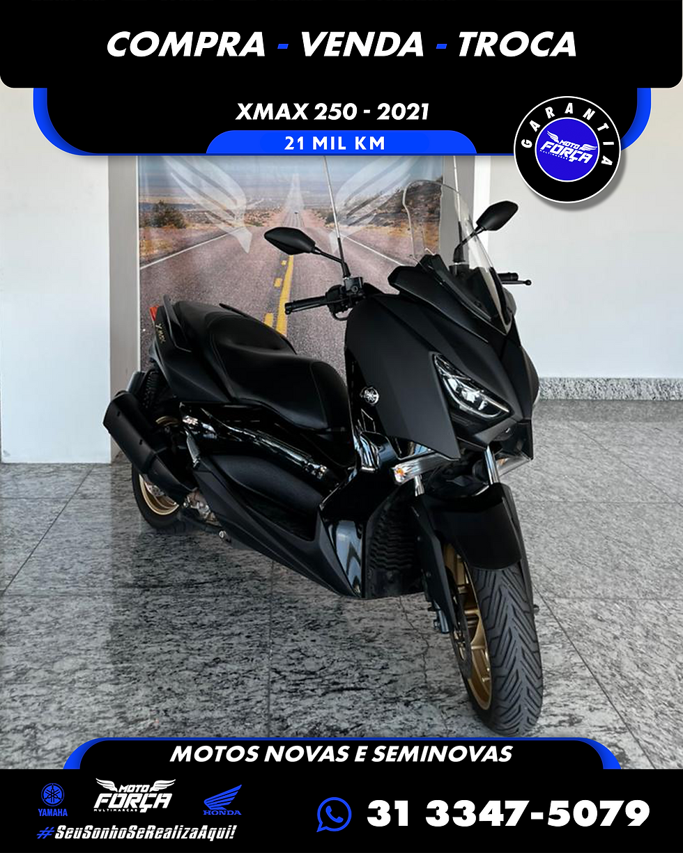 ✅ XMAX 250 ABS ANO 2021. ✅ COM APENAS 21 MIL KM.