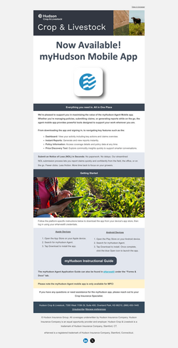Hudson Crop & Livestock MyHudson Mobile App Email