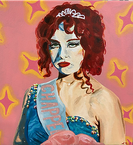 acrylic portrait of chappell roan