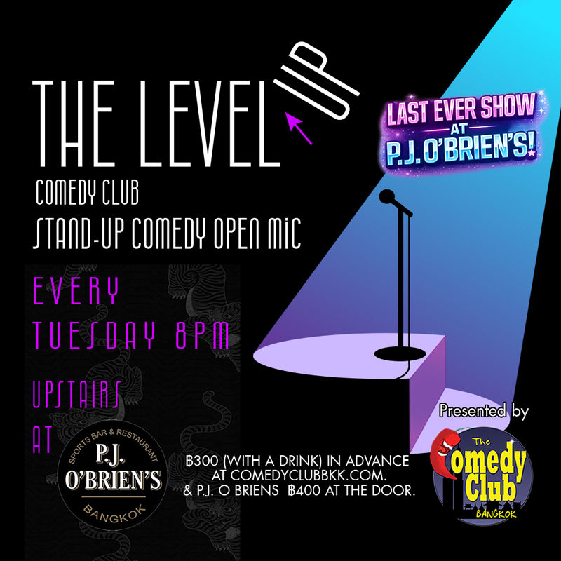 THE LEVEL UP COMEDY CLUB - Stand-Up Open Mic @ P.J. O'Briens