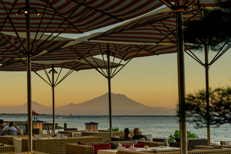oceanfront view at evening
