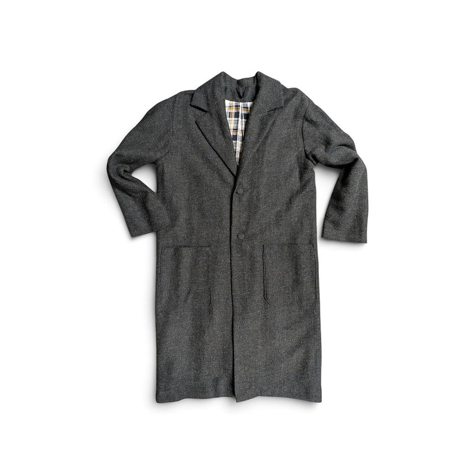 Pikkukuva: SAAJO-villakangastakki, Tweed Coat, dark green