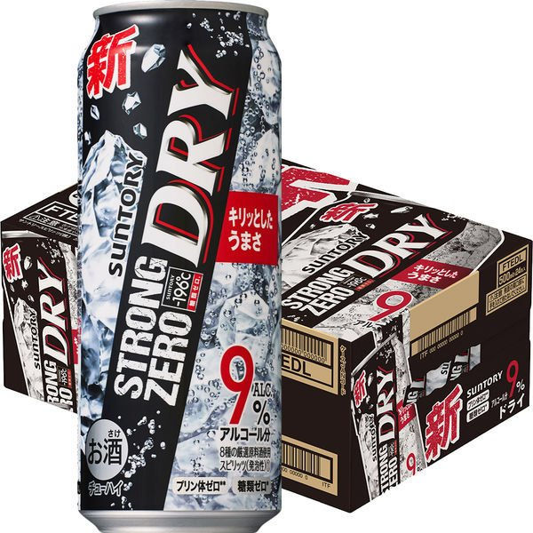 縮圖：F14699 Suntory Strong Zero Dry 原味超 Hi (酒精度 9%) 500ml x (原箱 24 罐)