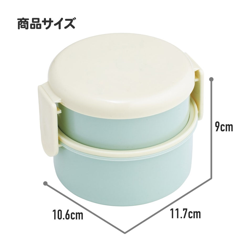 縮圖：HW0354 Skater 米妮抗菌雙層圓型飯盒 (649202) (約 10.6 x 11.7 x 9 cm、內容量約 500ml) x (原裝4件)