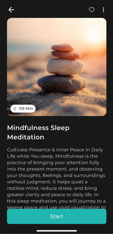 Sleep Time: Sleep Meditations App description page