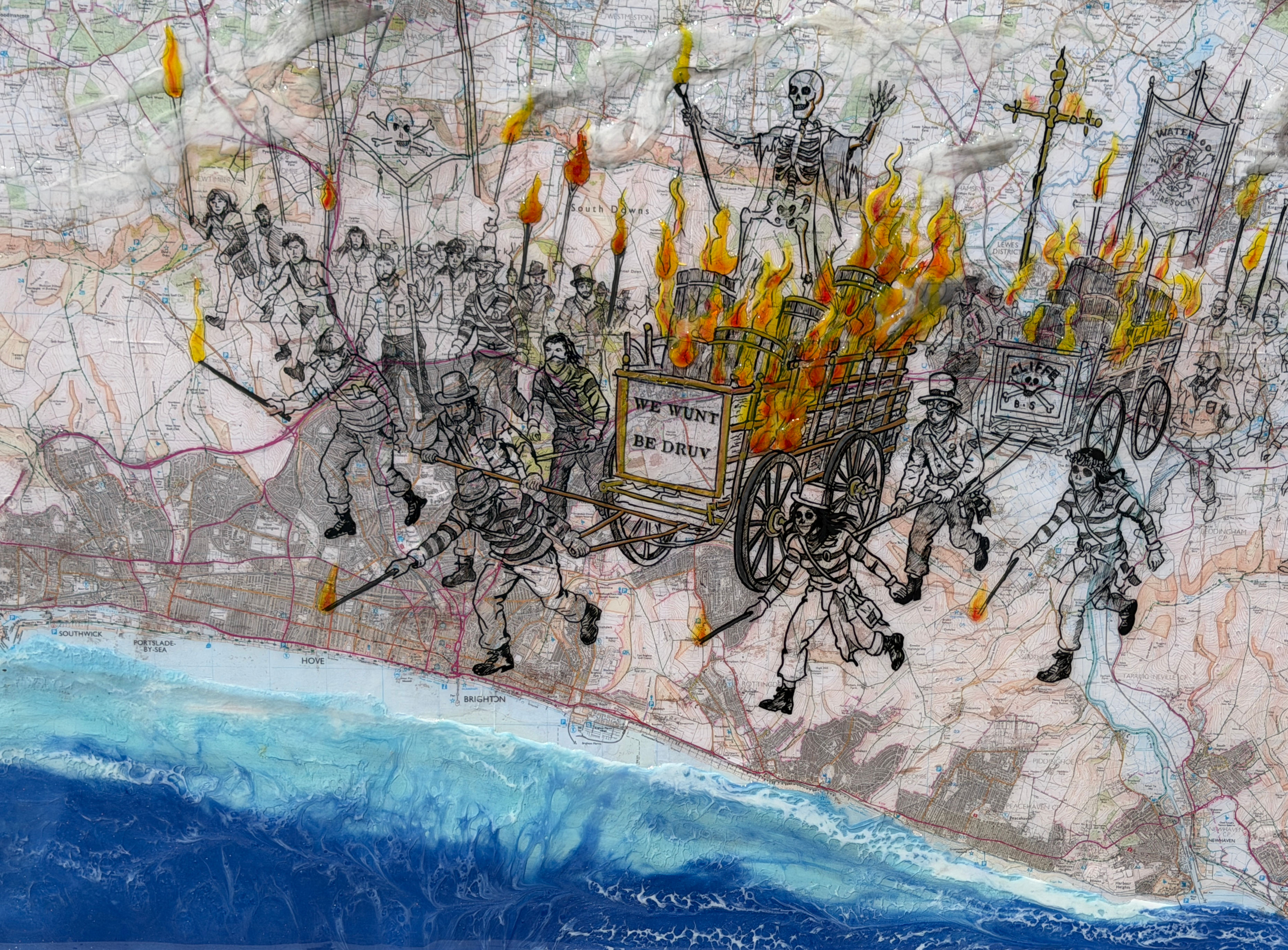 Contours of Rebellion - Framed