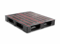 Plastpall 1200x1000 med sluten topp i medium anti-slip-utf�rande och 5 medar f�r medeltunga laster d�r extra grepp beh�vs