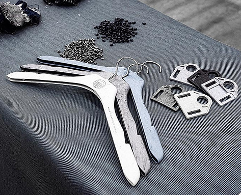 Fiber pellet product hangers