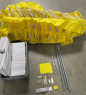 Acoustic panels recycled material separation