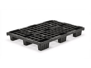 Nestbar plastpall 1200x800 med öppen topp och nio fötter för kostnadseffektiv transport och export