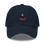 Miniature : Casquette Sarabara Music bleu marine, avec logo portrait et texte. Sarabaramusic.