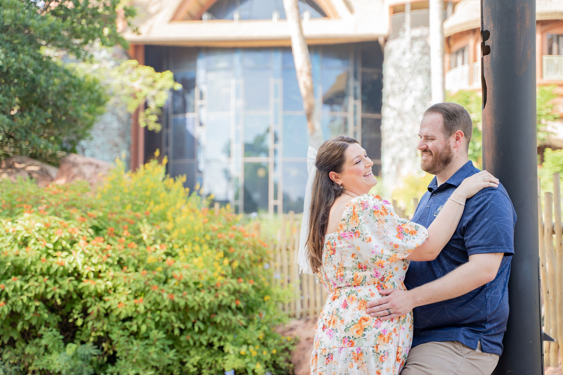 Engagement session at Disney's Animal Kingdom Lodge with Disney Wedding and Engagement Photographer Adrianna Gunn