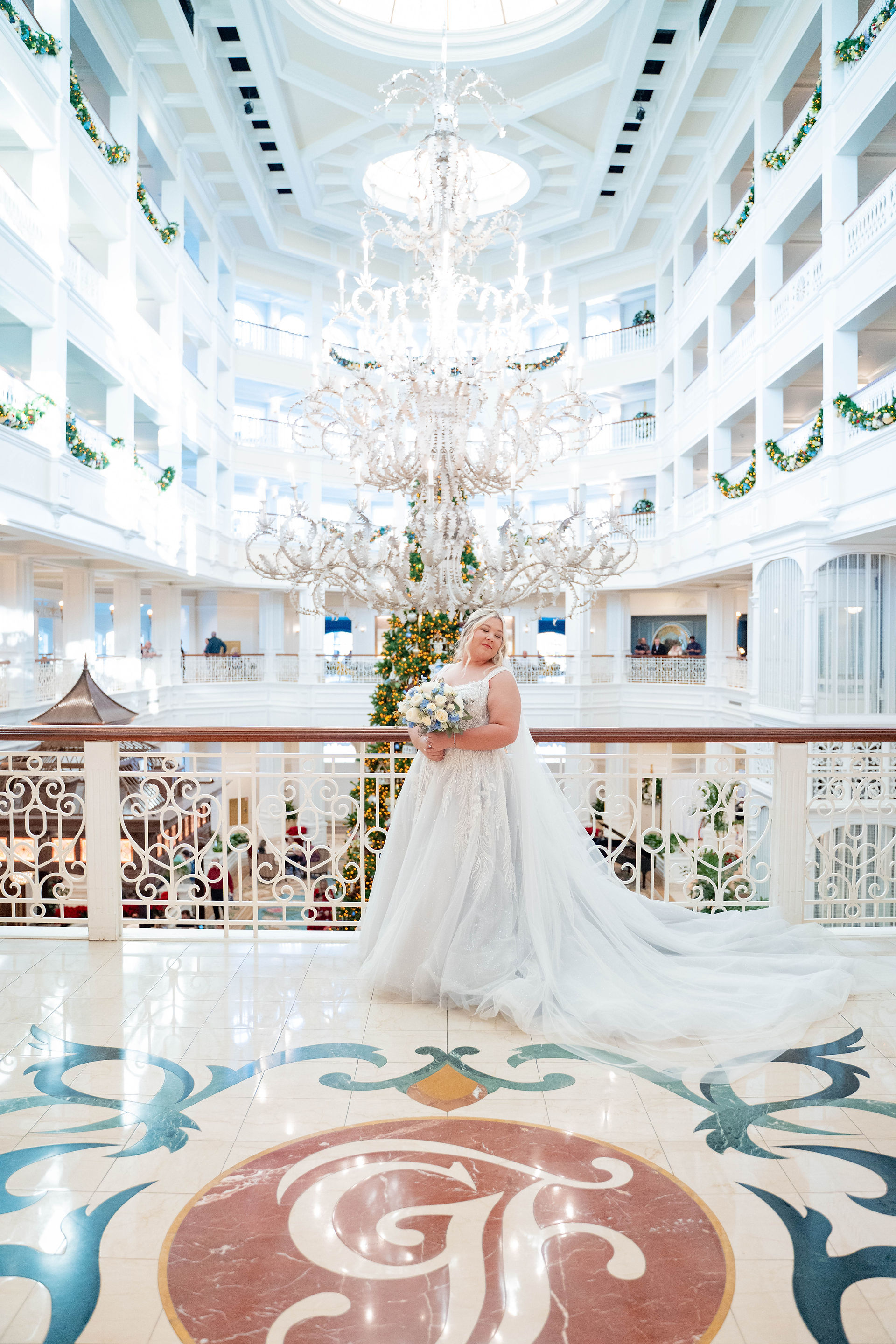Bride and Groom Portraits for a Disney Fairytale Wedding at Disney's Grand Floridian Resort and Spa by Disney Wedding Photographer Adrianna Gunn